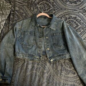Denim Cropped Jacket